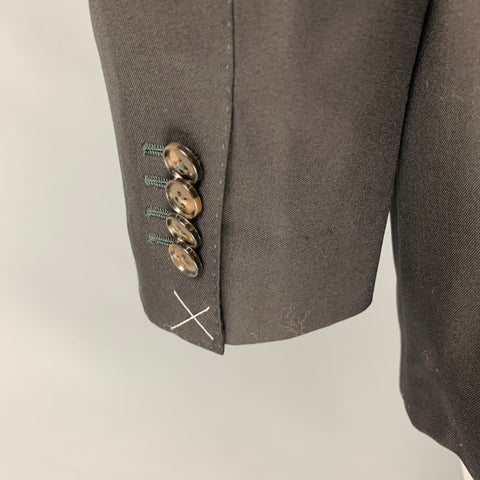 SUIT SUPPLY Size 48 Short Black Wool Notch Lapel Sport Coat