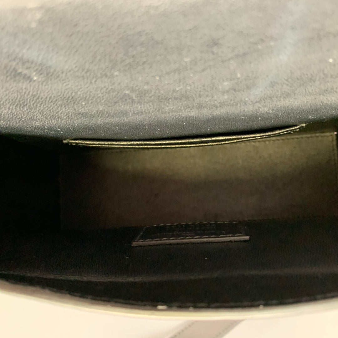 SALVATORE FERRAGAMO Black Graphic Leather Handbag Bags
