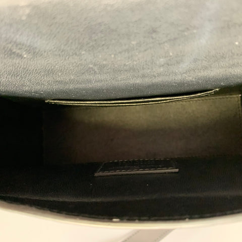 SALVATORE FERRAGAMO Black Graphic Leather Handbag Bags