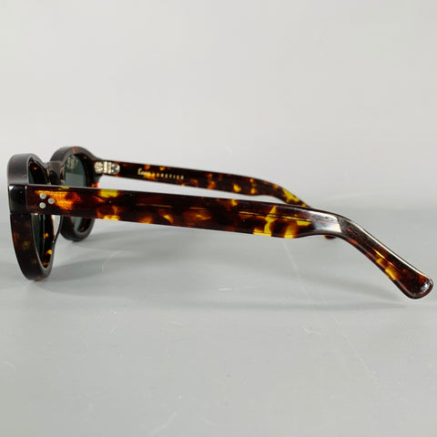Lunettes de soleil LESCA en acétate écaille de tortue marron noir