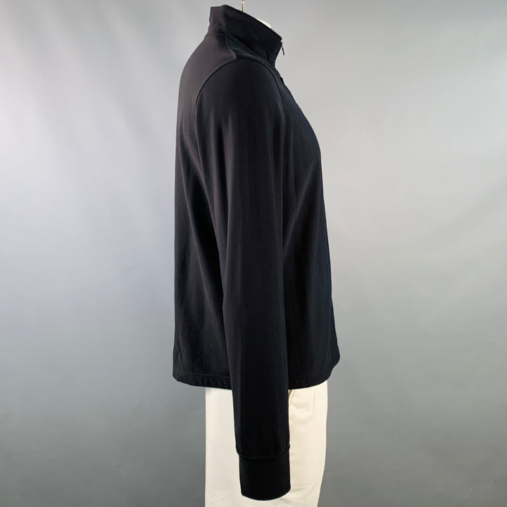 PRADA Size XXL Navy Nylon Blend One Pocket 1/4 Zip Pullover