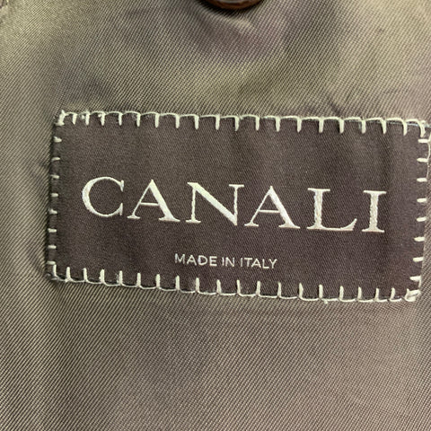 CANALI Size 42 R  Brown Tan Plaid Wool Notch Lapel Sport Coat