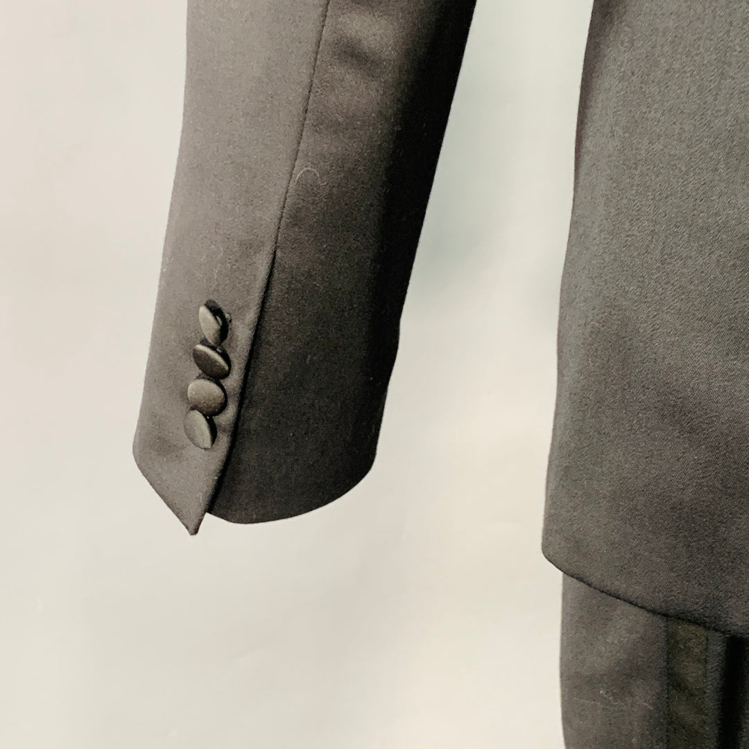 INDOCHINO Size M Black Wool Notch Lapel Tuxedo