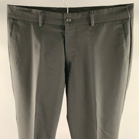 TIGER Size 32 Black Wool Blend Dress Pants