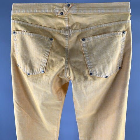 VERSUS by GIANNI VERSACE Vintage Size 32 Yellow Cotton Blend Pants