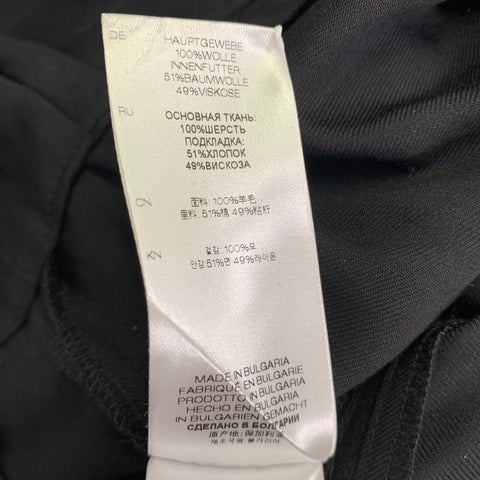 IRO Size 4 Black Wool High Waisted Belted Tapered Dress Pants