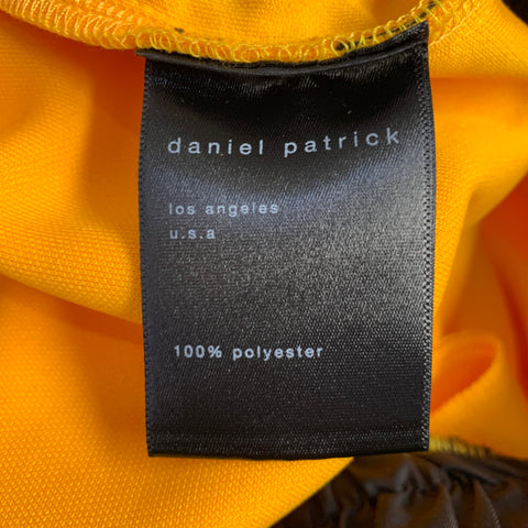 DANIEL PATRICK Size M Yellow Black White Color Block Polyester Drawstring Shorts