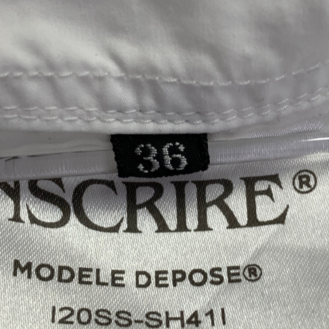 ISCRIRE SS20 Size S White Cotton Oversized One Pocket Volume Long Sleeve Shirt