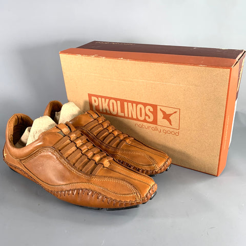 PIKOLINOS Size 10 Tan Leather Drivers Loafers