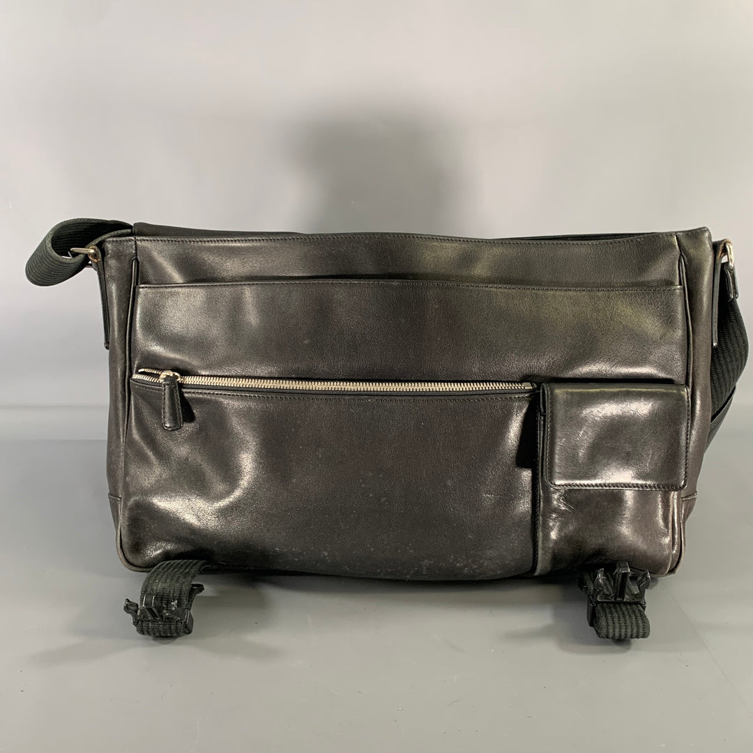 COACH Black Cowhide Leather Messenger Bag