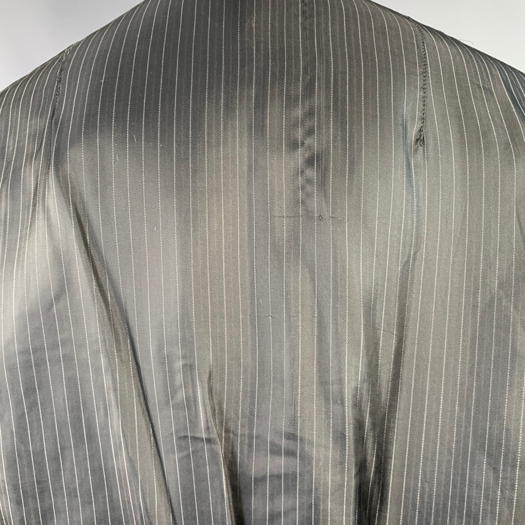 HAIDER ACKERMANN Size S Teal Black Grey Reversible Silk Zip Up Bomber Jacket