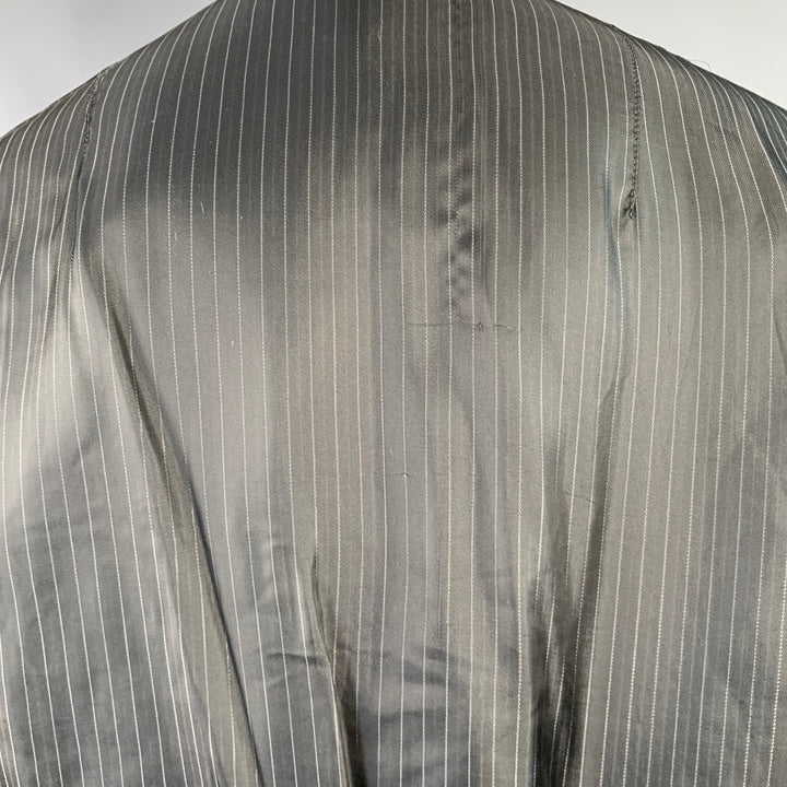 HAIDER ACKERMANN Size S Teal Black Grey Reversible Silk Zip Up Bomber Jacket