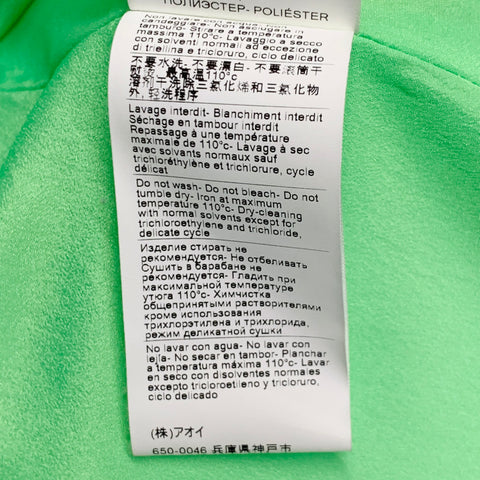 MSGM Size 0 Neon Green Textured Viscose Notch Lapel Single Button Jacket Blazer