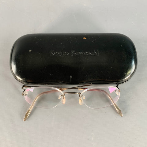 KAZUO KAWASAKI Silver Metal Rimless Eyewear Frames