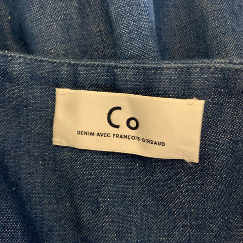 CO Size M Blue Cotton Linen Blend Long Dress