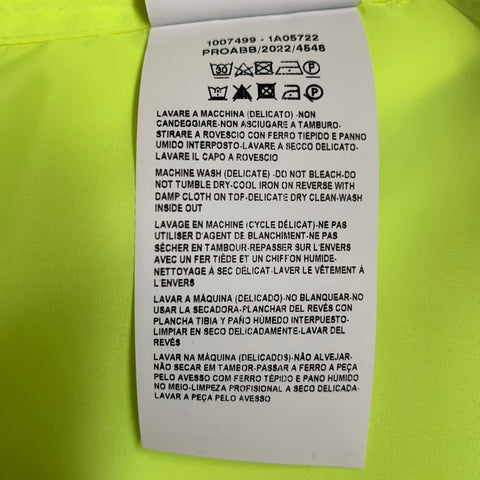 VERSACE Size 36 Neon Yellow Polyester One Pocket Oversized Long Sleeve Shirt