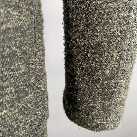 ROBERT GELLER Size S Grey Charcoal Knit Polyester Blend Notch Lapel Cardigan