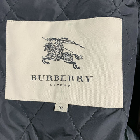 BURBERRY LONDON Size 42 Grey Polyamide Blend Zip Buttons Coat
