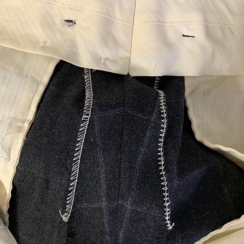 JACK VICTOR Chest Size 42 Dark Grey Window Pane Wool Notch Lapel 36 28 Suit