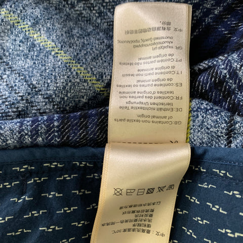 SCOTCH AND SODA Size S Navy Lime Plaid Cotton Zip Jacket