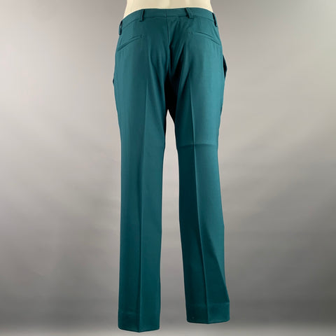 PS by PAUL SMITH Chest Size 38 Green Teal Solid Wool Shawl 32 30 Suit