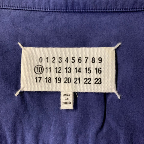 MAISON MARGIELA Size L Blue Reversed Pocket Long Sleeve Shirt