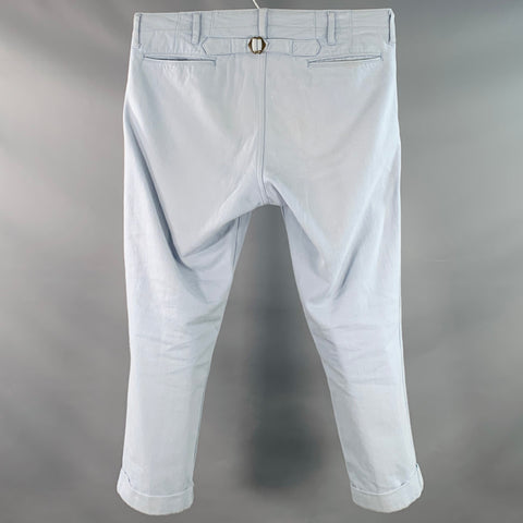 VISVIM Size M Blue Twill Cotton Straight Back Cinch Casual Pants