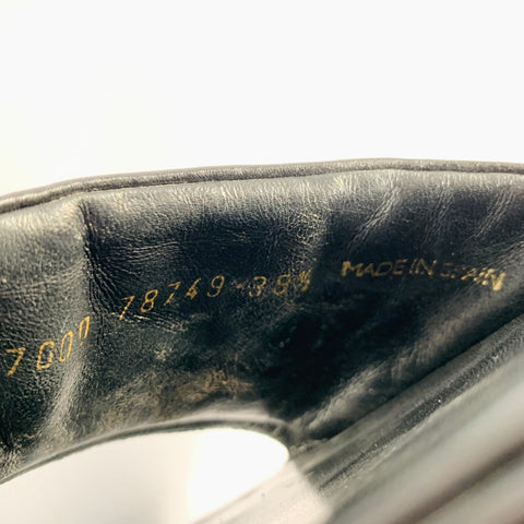 JIL SANDER Sandales à plateforme en cuir noir Taille 9.5