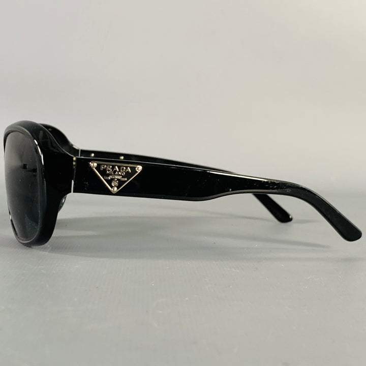 PRADA Black Acetate Square Sunglasses