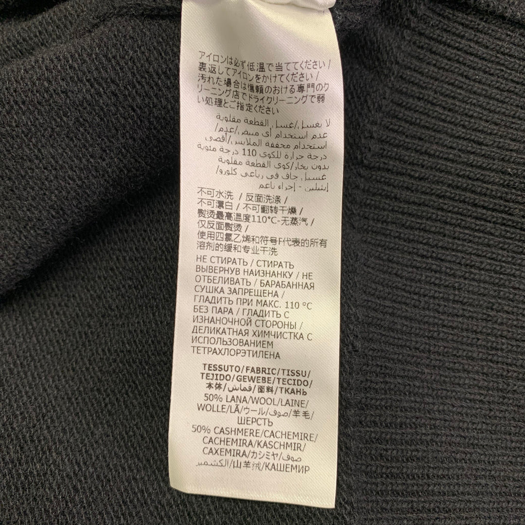ALEXANDER MCQUEEN Size M Black Wool Cashmere Zip Up Cardigan