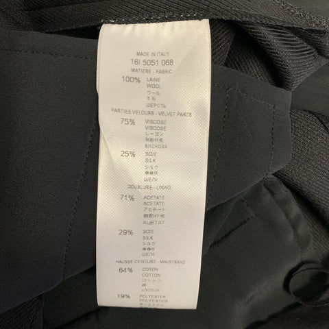 GIVENCHY Size 34 Black Red Wool Dress Pants