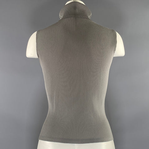 PLEATS PLEASE by ISSEY MIYAKE Size M Grey Polyester Crinkled Dress Top
