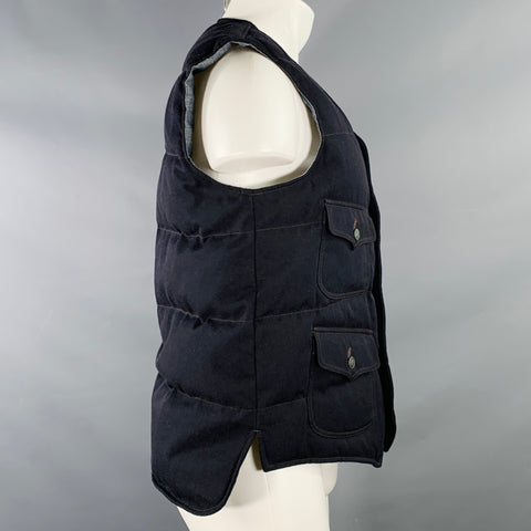 RRL by RALPH LAUREN Size M Navy Twill Wool Cotton Vest