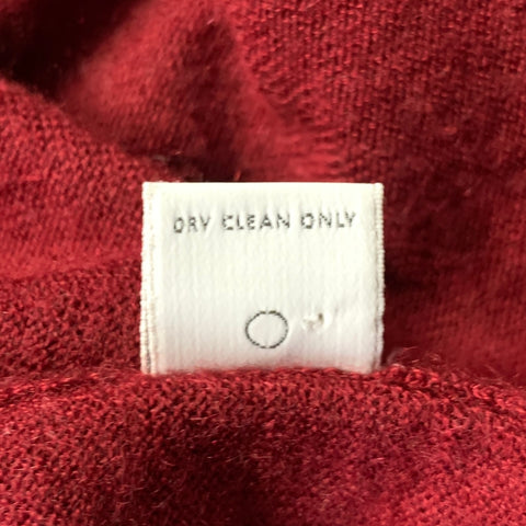 NEIMAN MARCUS Size L Burgundy Knit Cashmere Crew-Neck Pullover