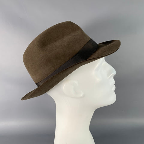 BAILEY Vintage Size 7 1/8 Brown Felt Fedora Hat