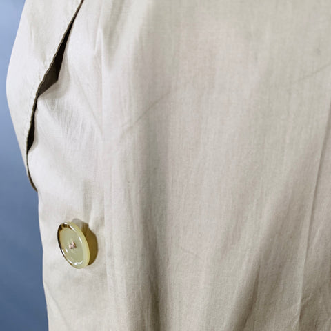 PIERRE BALMAIN Vintage Size XL Beige Cotton Double Breasted Trench Coat