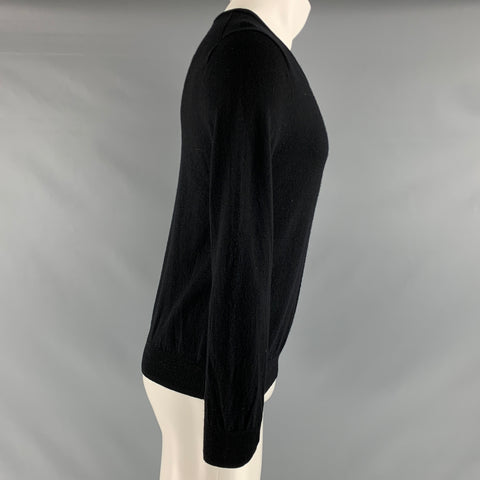 J.CREW Size S Black Merino Wool V-Neck Pullover