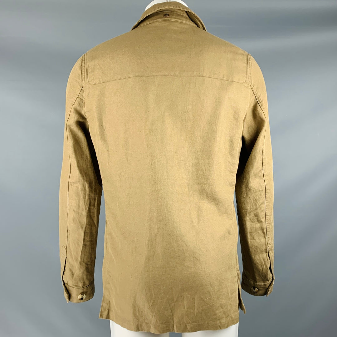 MASSIMO DUTTI Size M Tan Linen Blend Worker Jacket