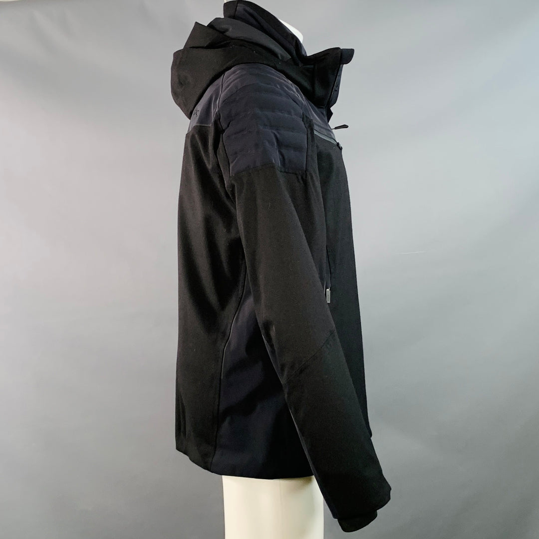 KJUS Size M Formula SE Black Polyamide Blend Hooded Ski Jacket