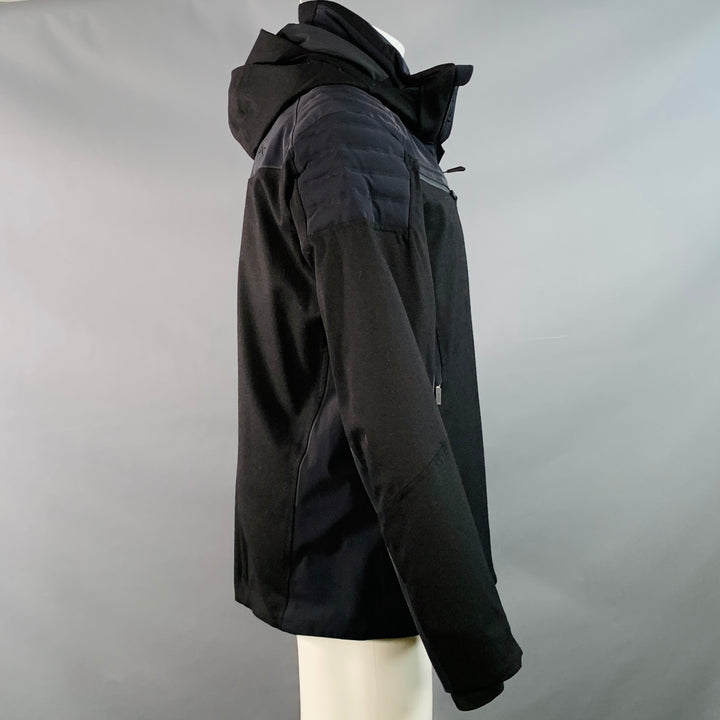 KJUS Size M Formula SE Black Polyamide Blend Hooded Ski Jacket