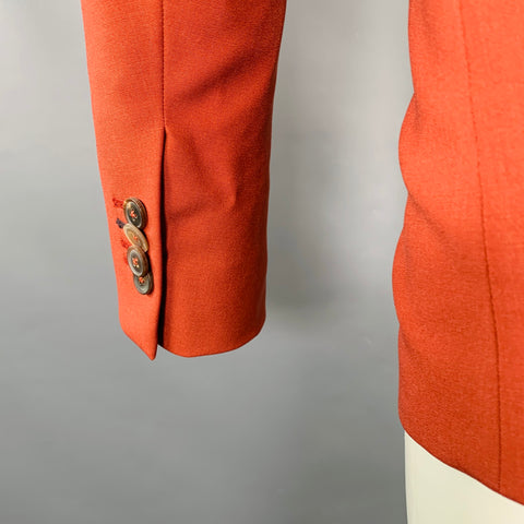 PAUL SMITH Veste de sport droite en laine marron brique, taille 38