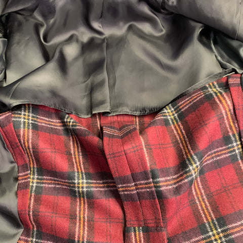 SUITSUPPLY Size 36 Burgundy Black Orange Plaid Wool Single Button Sport Coat