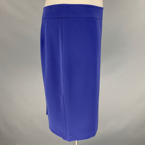 ARMANI COLLEZIONI Size 12 Blue Pencil Skirt