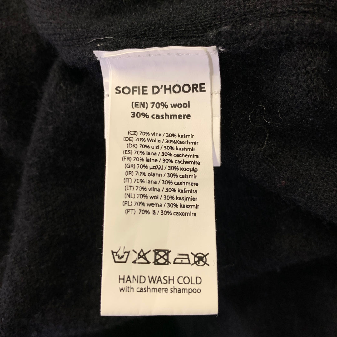 SOFIE D'HOORE Size S Black Wool Cashmere Crewneck Sweater