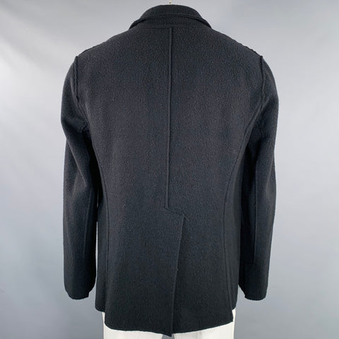 ANDREA YA'AQOV Size XL Black Cashmere Single Breasted Jacket