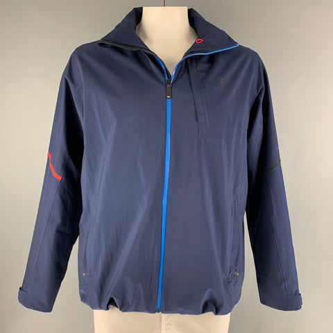 KJUS Chest Size XXL Size XXL Navy Red Polyamide Windbreaker Jacket