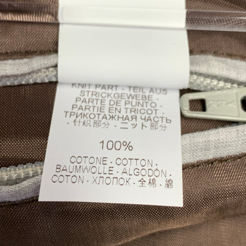 BRUNELLO CUCINELLI Size L Brown Perforated Suede Bomber Jacket