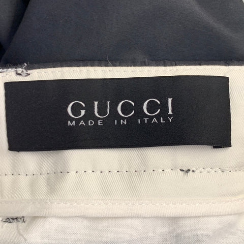 GUCCI Vintage Size 30 Grey Cotton Blend Super Skinny Bondage Casual Pants