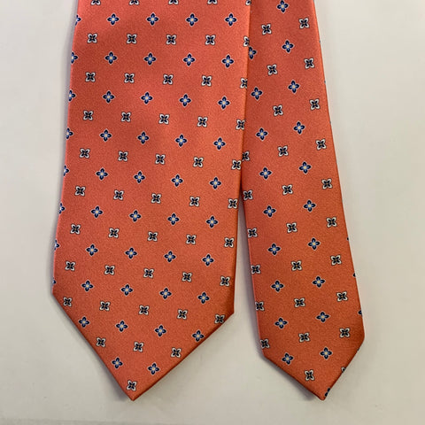 DOLCEPUNTA Pink Blue Floral Silk Tie