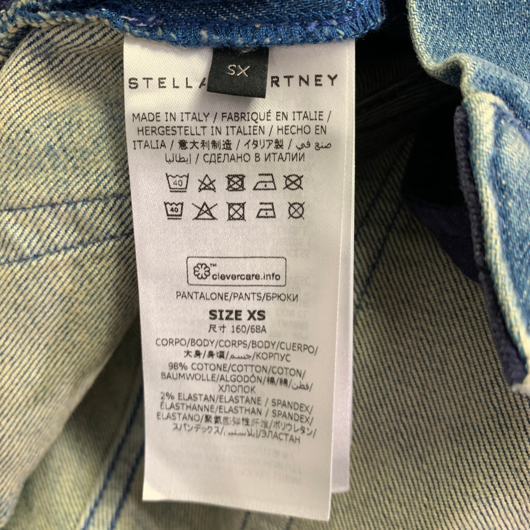 STELLA McCARTNEY Size XS Blue Light Blue Cotton Blend Jeans